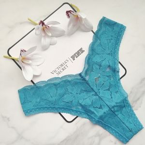 NWT PINK VICTORIA'S SECRET LACIE BRAZILIAN PANTY IN BLUE DAISY SIZE EXTRA LARGE